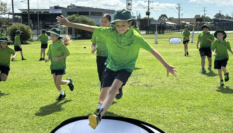 Students enjoying our playground